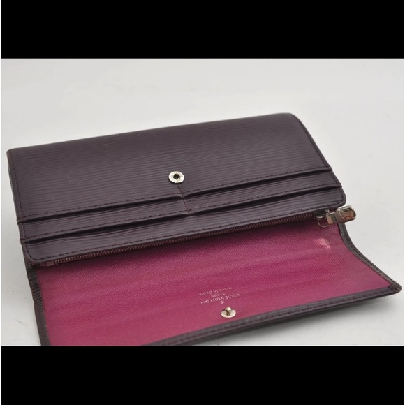 💜Louis Vuitton Purple Epi Portefeuille Sarah Long Wallet RARE!!!💜 - Picture 10 of 16
